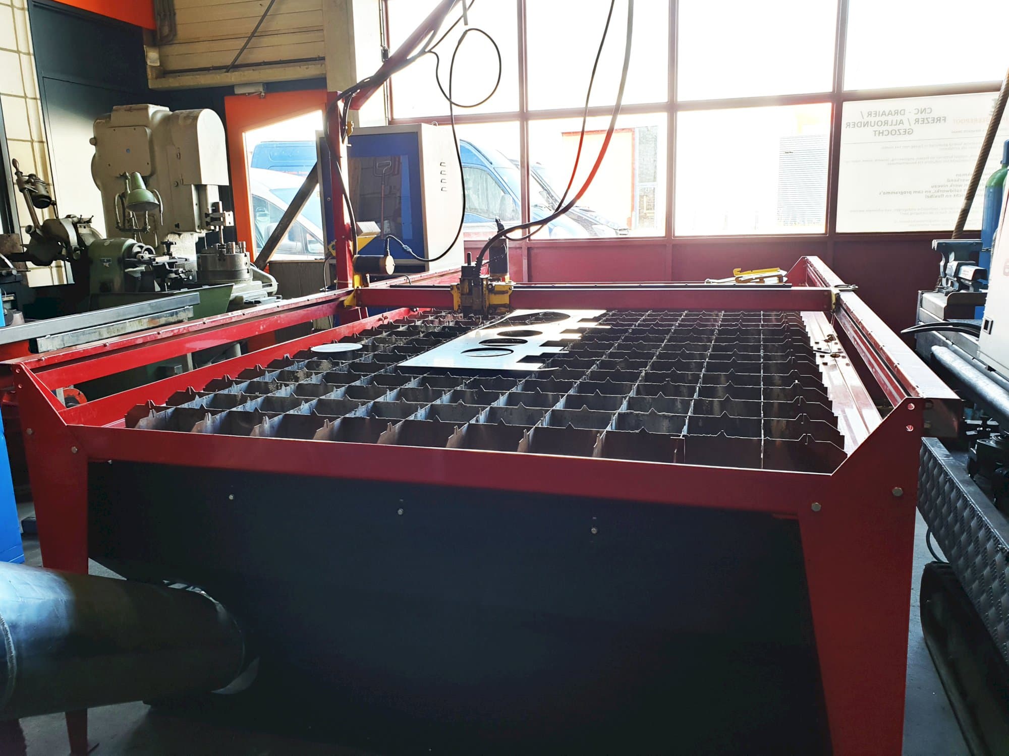 Koneen  Plasmacam työskentelytila Samson 510