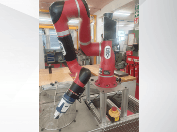 Koneen RETHINK Robotics Sawyer etunäkymä
