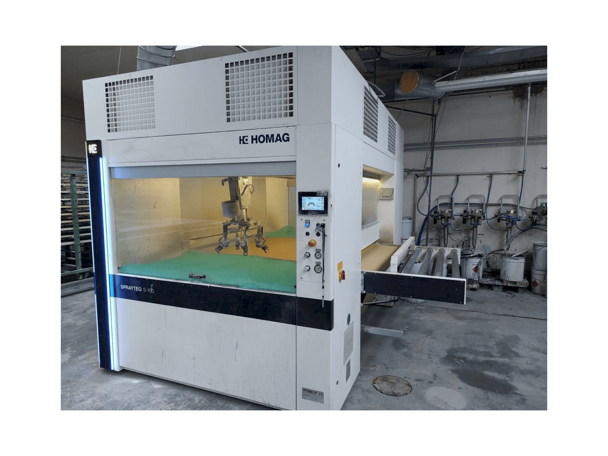Koneen HOMAG SPRAYTEQ S-100 etunäkymä