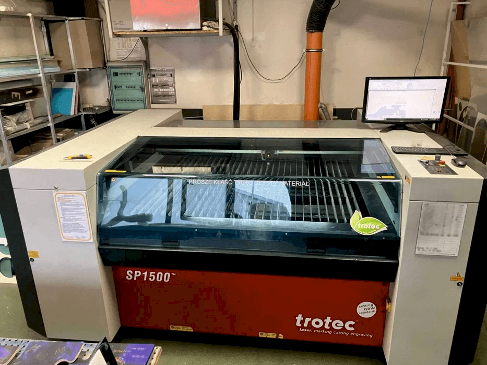 Koneen Trotec SP1500 etunäkymä