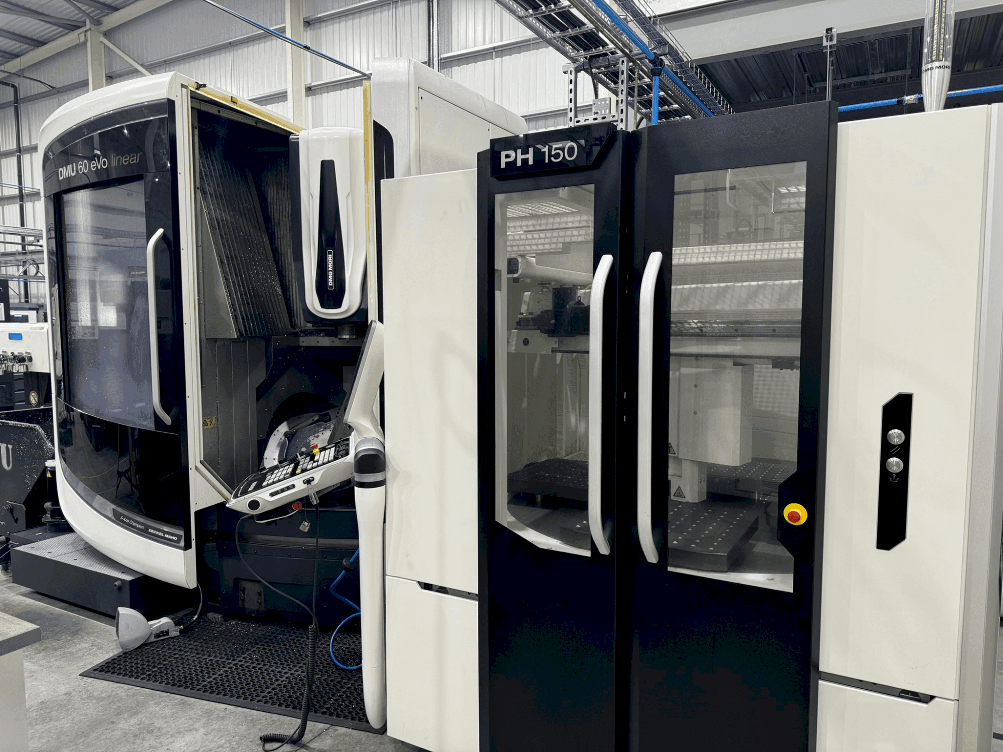 Koneen DMG MORI DMU 60 eVo + PH150 etunäkymä