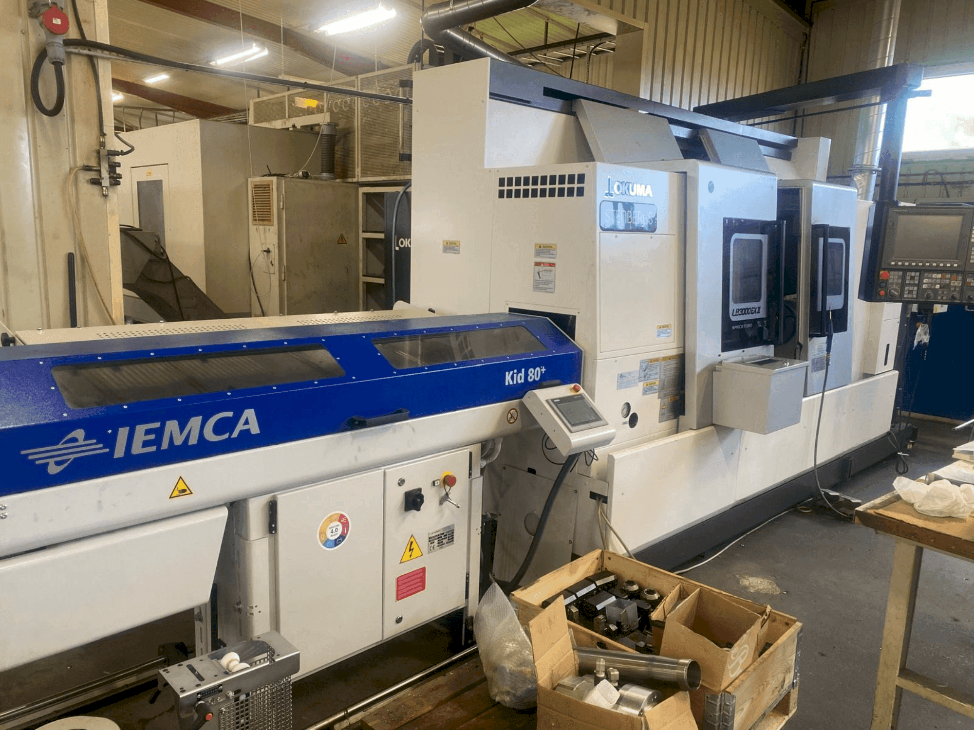 Koneen Okuma LB 3000 EX II with Iemca KID 80 etunäkymä