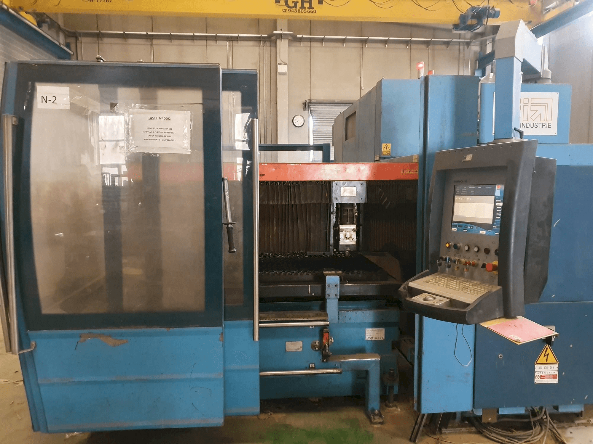 Koneen Prima Industrie Platino 1530HS etunäkymä