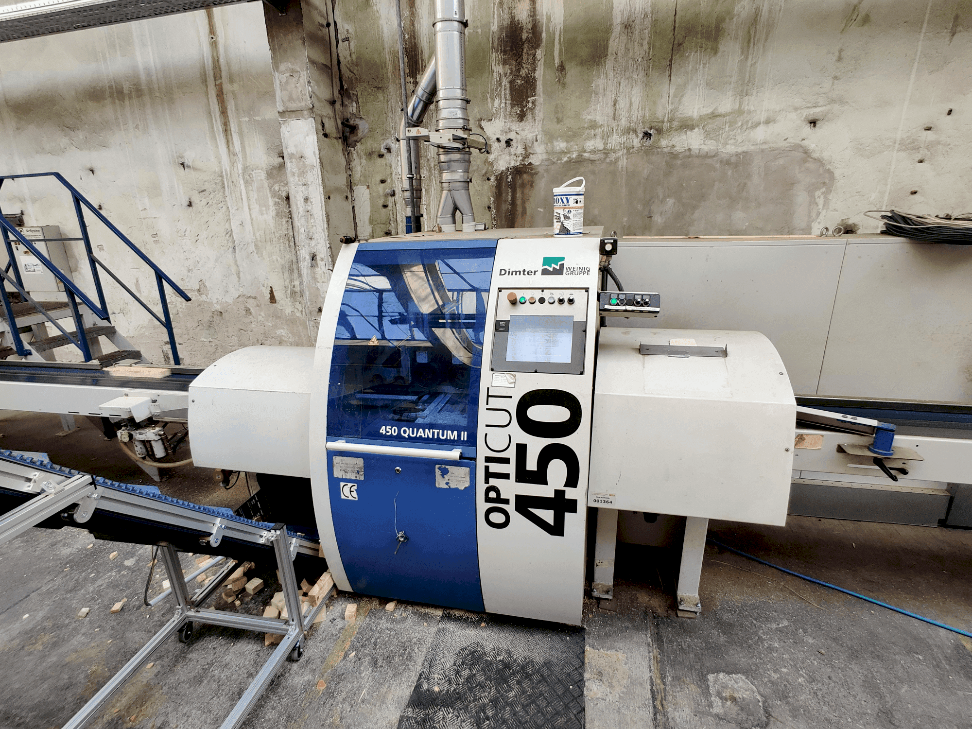 Koneen WEINIG / DIMTER Combiscan C200 4/4 & OPTICUT 450 Q etunäkymä