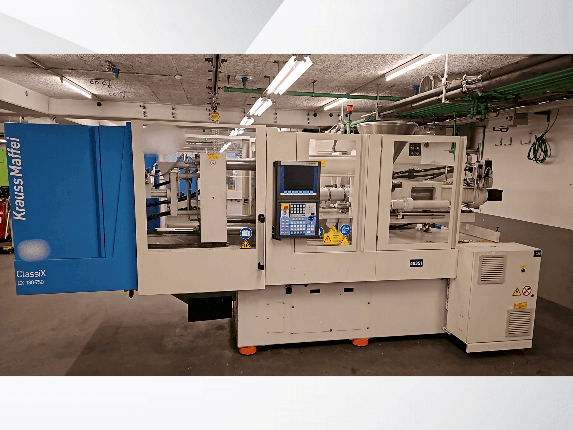 Koneen Krauss Maffei 130-750 CX etunäkymä