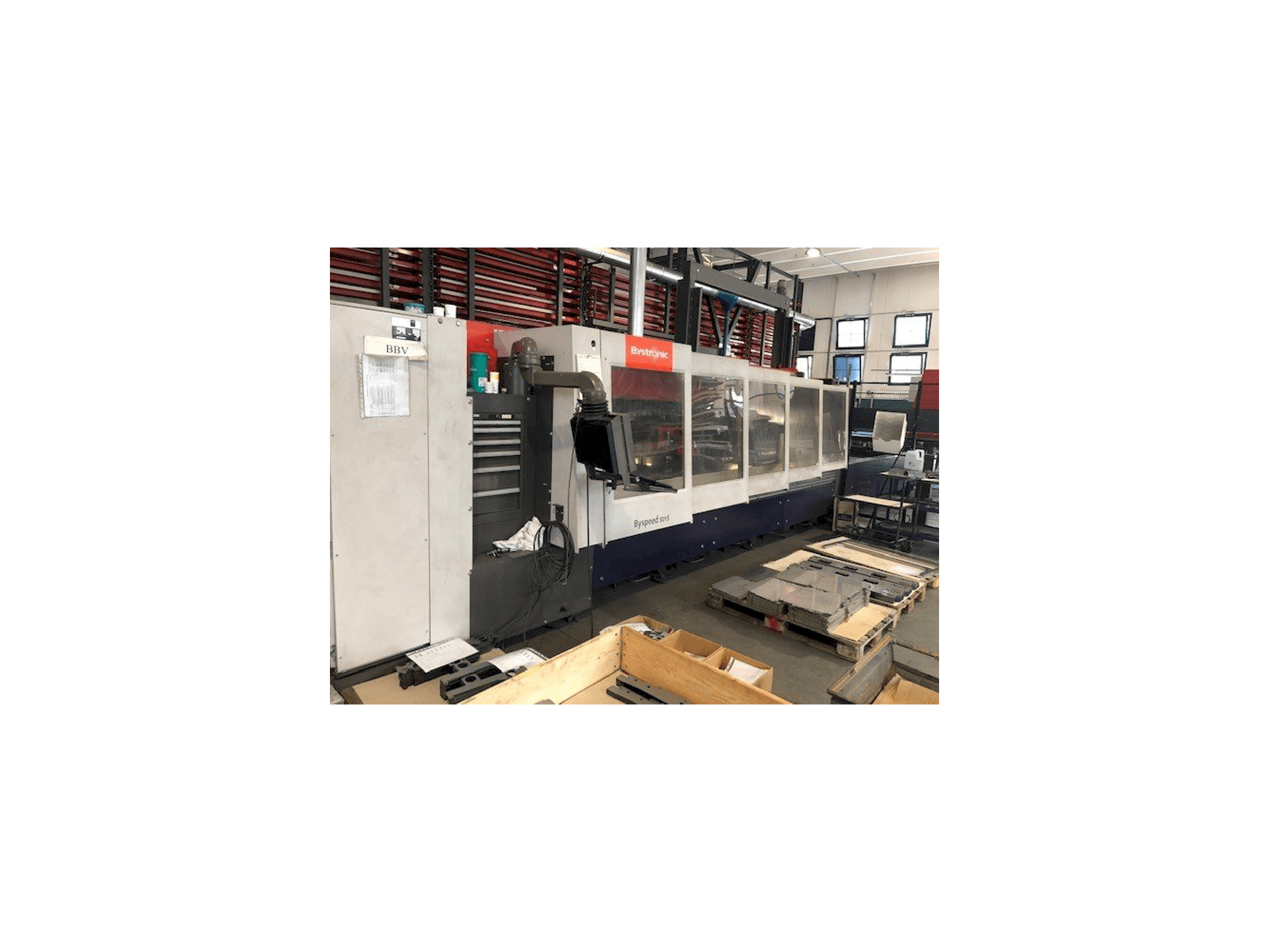 Koneen Bystronic Byspeed 3015 vasemman sivun näkymä
