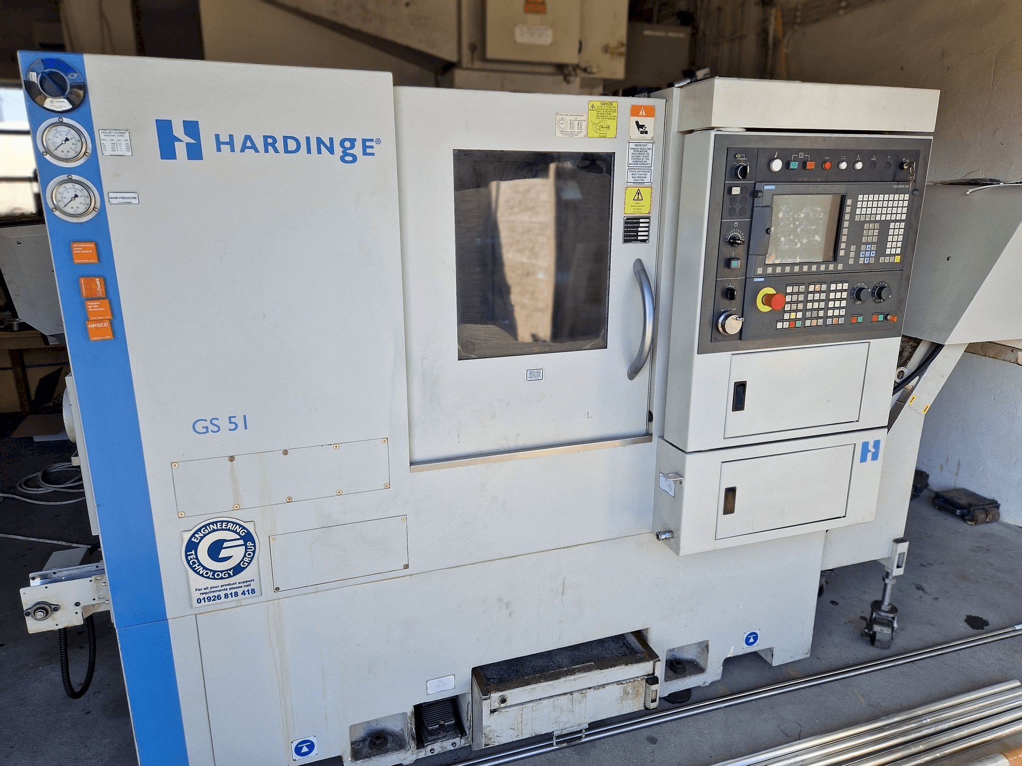 Koneen HARDINGE GS 51 V3 etunäkymä