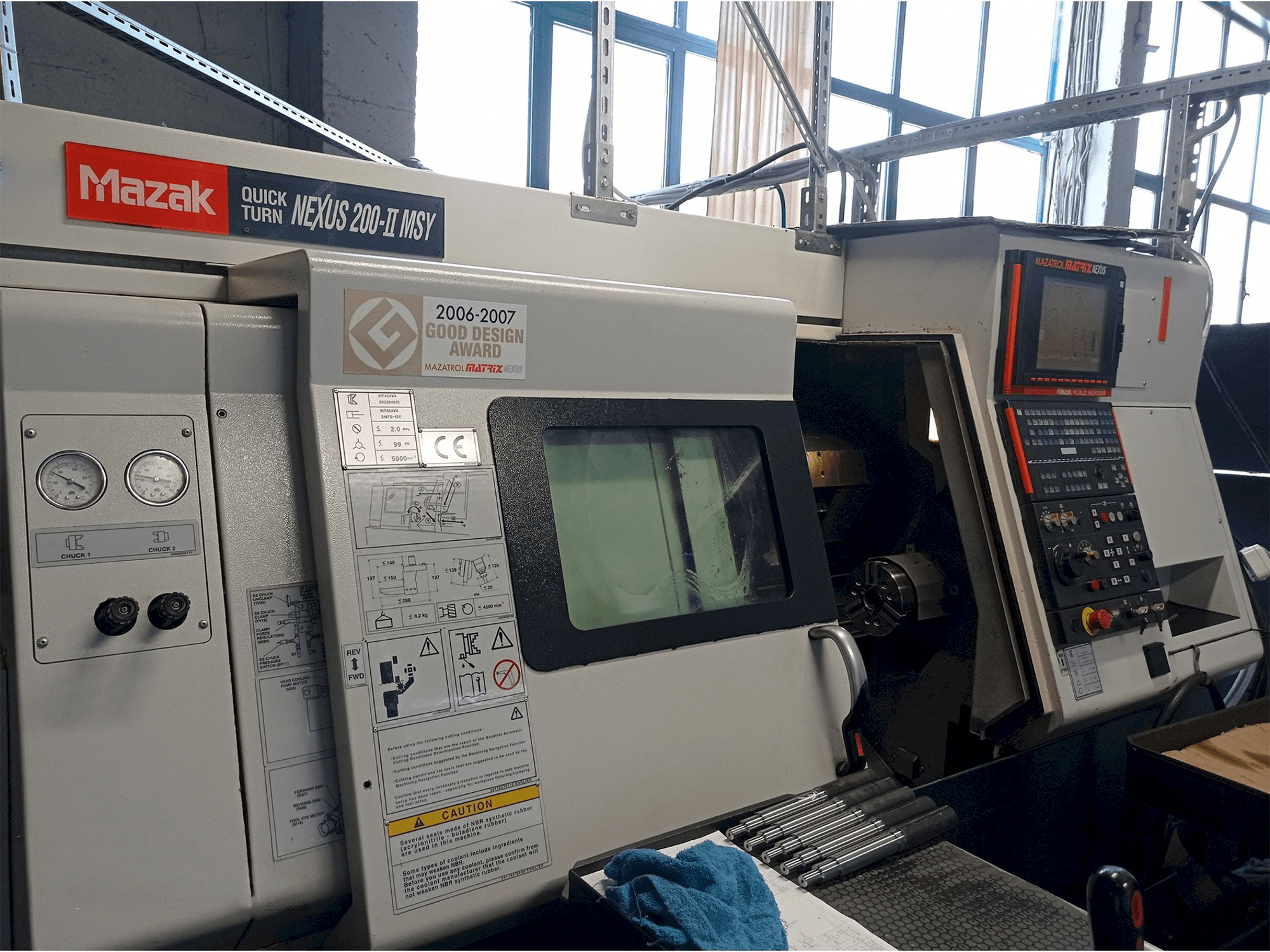 Koneen Mazak Quick Turn Nexus 200-II MSY etunäkymä