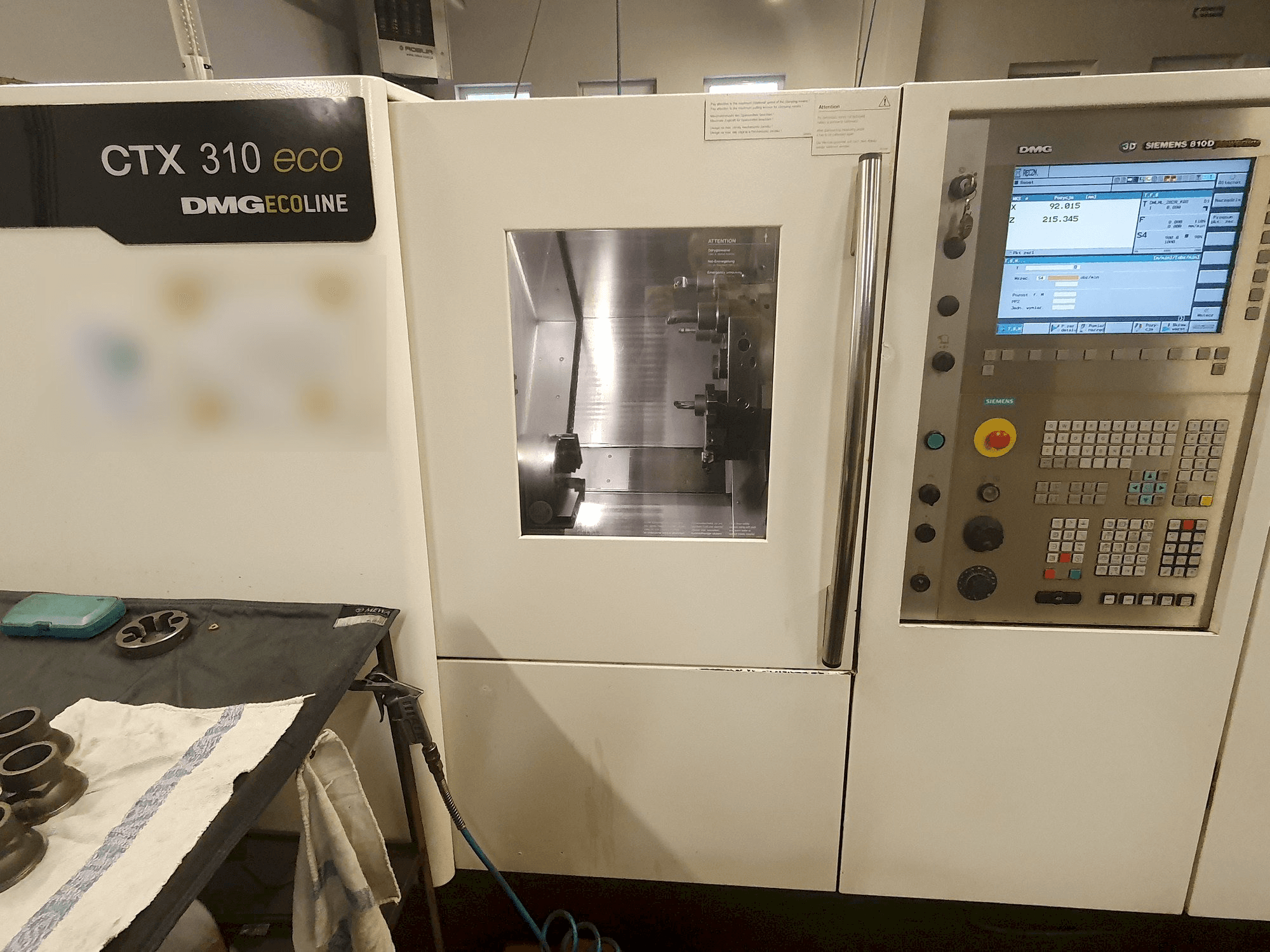 Koneen DMG GILDEMEISTER ecoline CTX 310 eco V3 etunäkymä