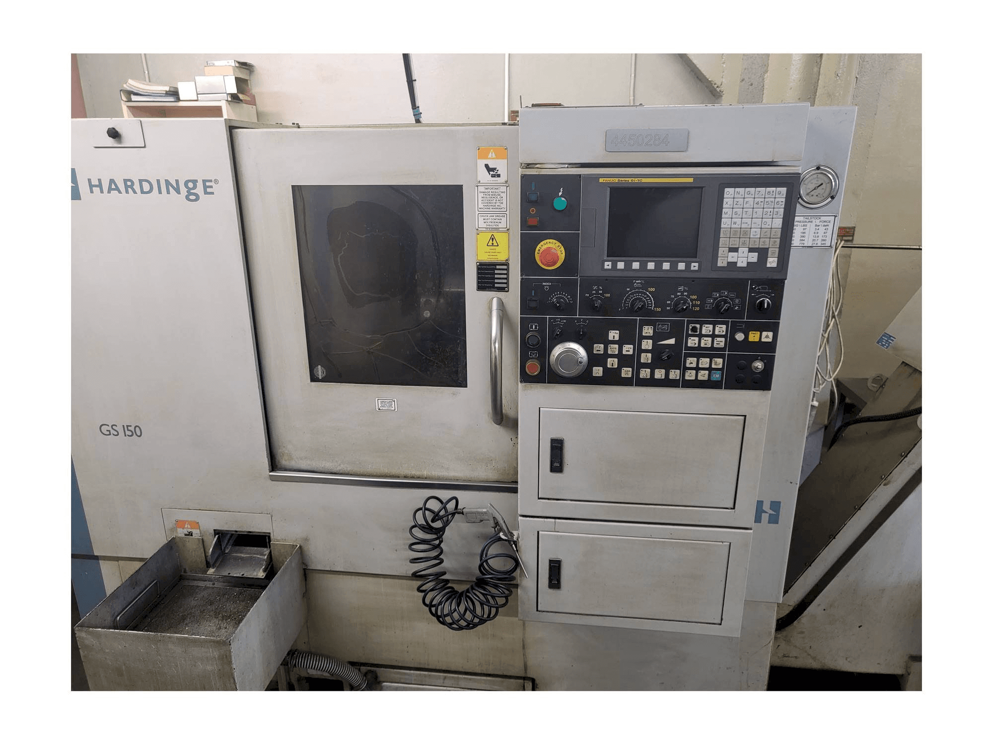 Koneen HARDINGE GS-150 etunäkymä