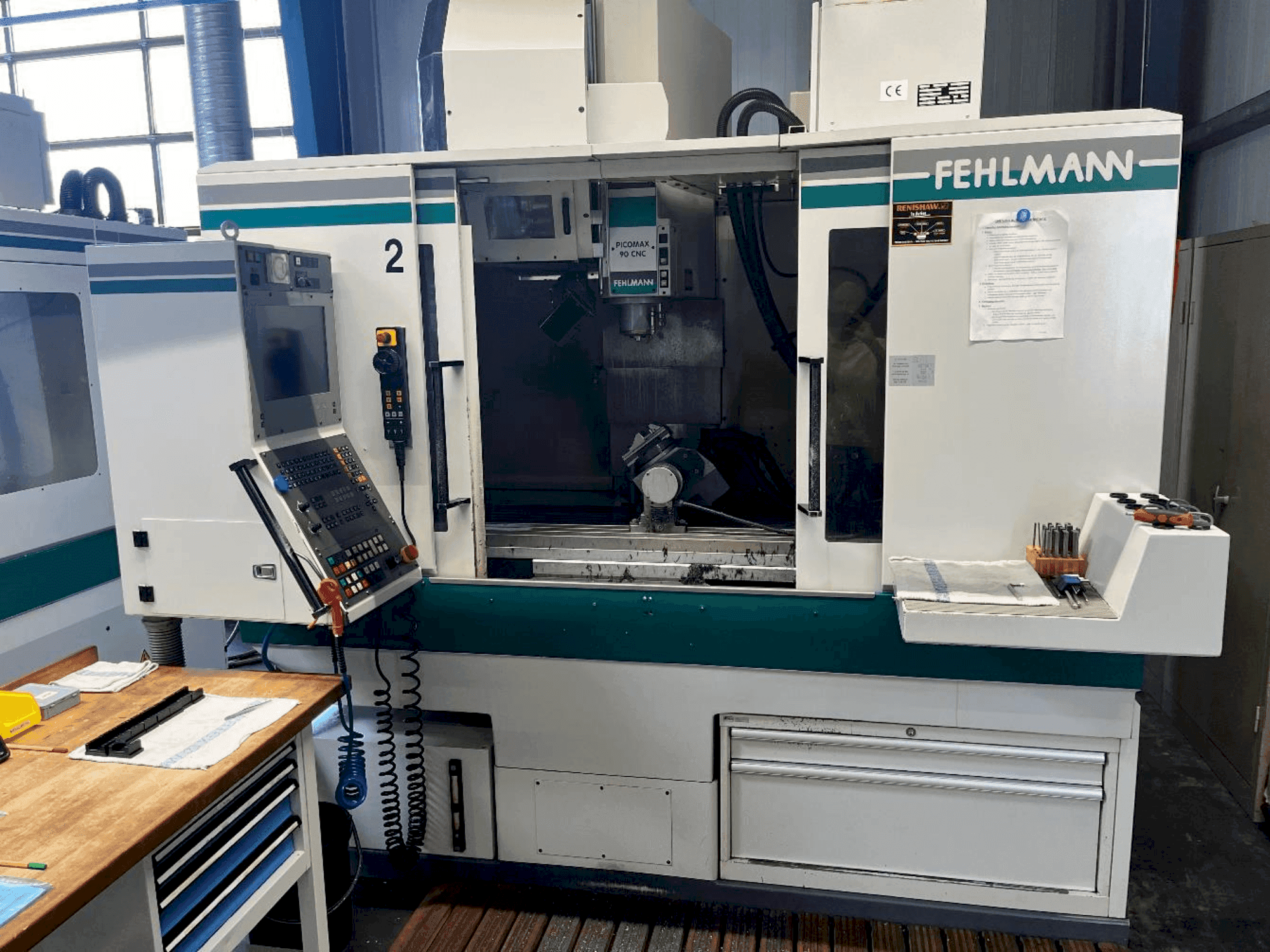 Koneen FEHLMANN Picomax 90 CNC etunäkymä